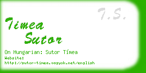 timea sutor business card